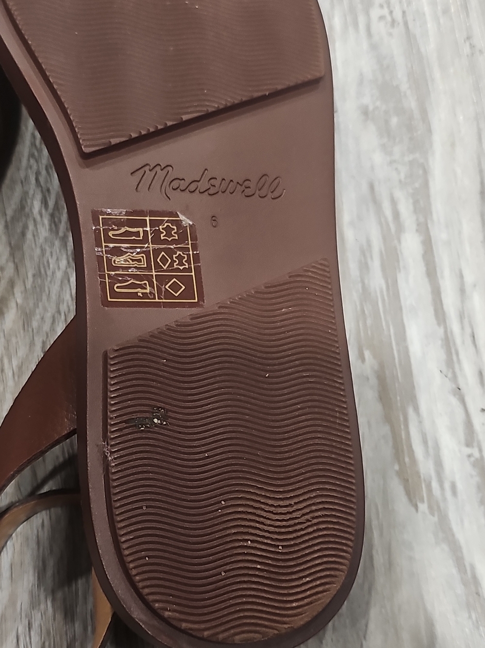Madewell Brown Leather Strappy Ankle Flat Sandals - Picture 6 of 9